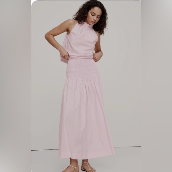 Banana Republic Cotton Poplin Smocked-Waist Maxi Skirt - Picture 1 of 3